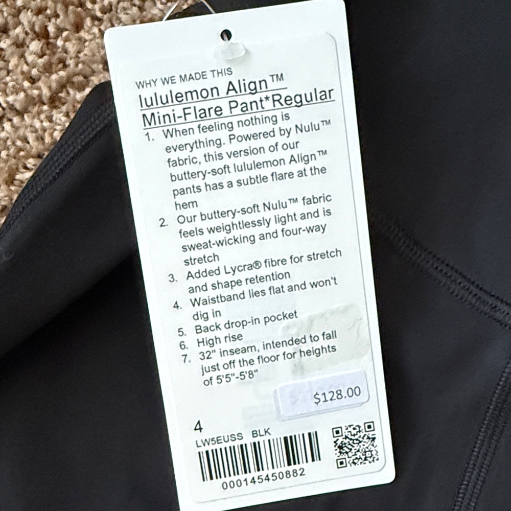 NWT lululemon Align High-Rise Mini-Flare Pant- size 4 - Picture 4 of 4